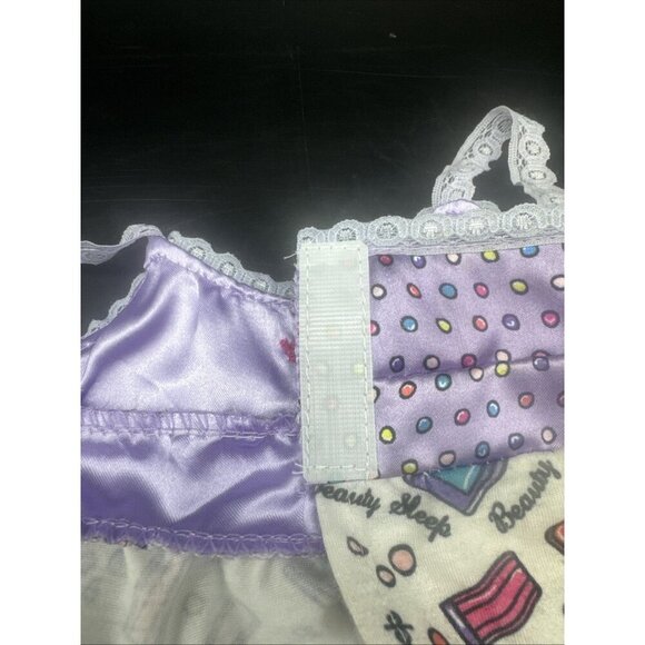 BUILD A BEAR Purple Pink Beauty Makeup Sleep Pajama Night Top Pants Set Of 2 - Picture 4 of 7